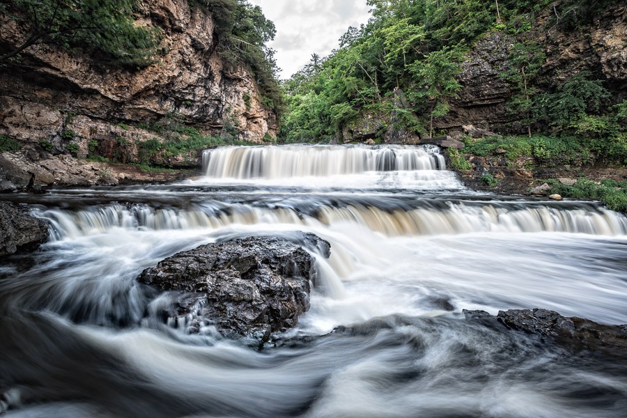 Willow River Falls in Hudson, WI.